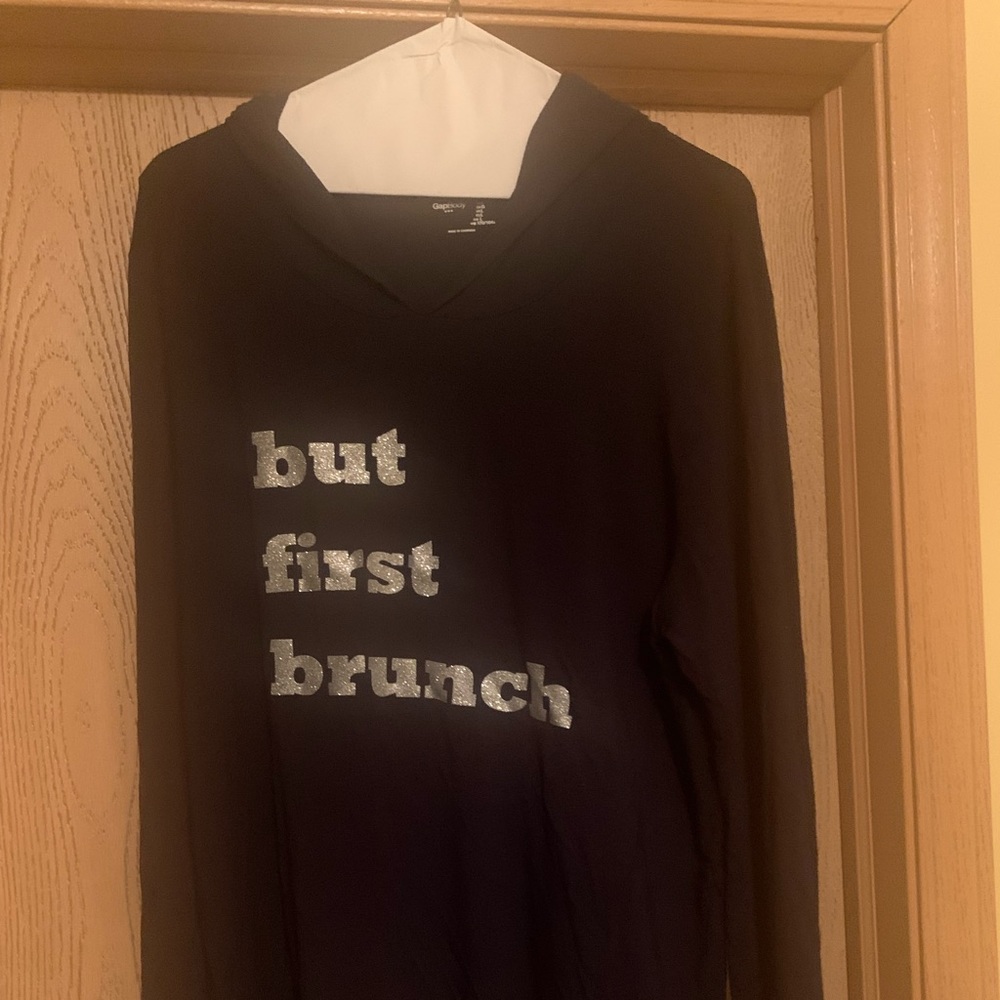 Hooded Long Sleeve Top, Size L
